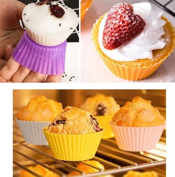 ЧАШКИ ДЛЯ МАФФИНОВ, СИЛИКОНОВЫЕ, разноцветные ЧАШКИ ДЛЯ МАФИНОВ, 6 шт.