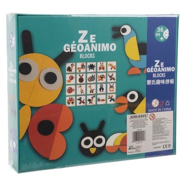 МОНТЕССОРИ Головоломка Логика Мозаика ДЕРЕВЯННОЕ ЖИВОТНОЕ