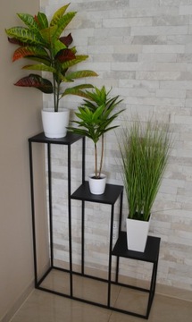 KWIETNIK STOJĄCY STOJAK PÓŁKA NA KWIATY METALOWY PRODUKT POLSKI 3 donicowy