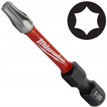 Bit udarowy Milwaukee TORX TX20, 50 mm 1 szt. Shockwave