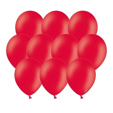 BALONY CZERWONE URODZINY 18 CHRZEST ROCZEK 10 SZT