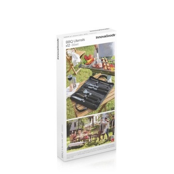 Zestaw przyborów do grilla BBQ w etui 12części