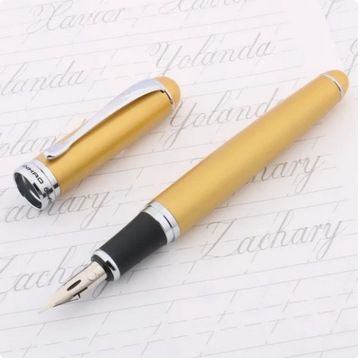 Элегантная ручка Jinhao — Гибкое перо — Черный глянец