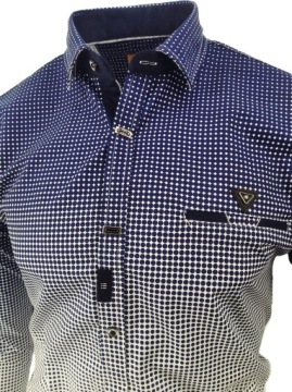 МУЖСКАЯ РУБАШКА SDN БЕЛАЯ ЗАТЕНТОВАННАЯ С ДЛИННЫМ РУКАВОМ 869 M 39/40