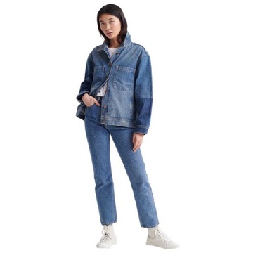 SUPERDRY NIEBIESKA JEANSOWA KURTKA KIESZENIE (38)