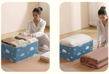 Большой чехол-органайзер для постельного белья, одежды, сумки, одеяла, XL, сплошной для гардероба