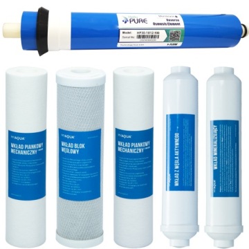 Sada náplní Osmoza pro filtry RO8/RO7/RO6/RO5 s membránou 100 Gpd