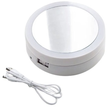 ДВУХСТОРОННЕЕ КОСМЕТИЧЕСКОЕ ЗЕРКАЛО СО СВЕТОДИОДНОЙ ПОДСВЕТКОЙ ДЛЯ ЖЕНСКОГО СТОЛА