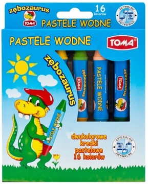 Kredki pastelowe wodne Toma 16 kol.