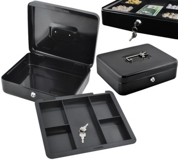 МЕТАЛЛИЧЕСКАЯ КАССЕТА ДЛЯ ДЕНЕГ, СЕЙФ, КЛЮЧЕЙ, ДОКУМЕНТОВ