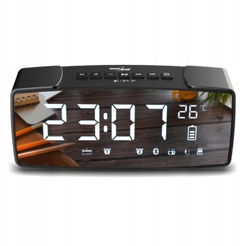 ZEGAR budzik elektroniczny z radiem FM Bluetooth