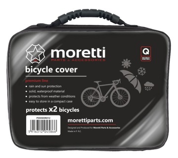 БРЕЗЕНТНЫЙ ЧЕХОЛ MORETTI ДЛЯ ДВУХ ВЕЛОСИПЕДОВ 200X90X11