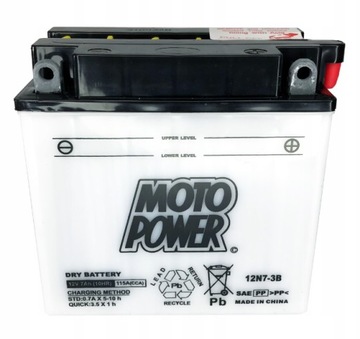 MotoPower CONV. 12V 7Ah/74A 12N7-3B P+