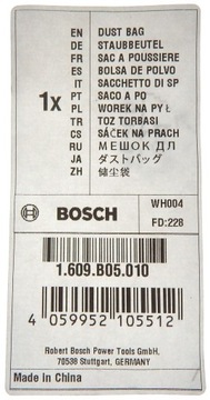 Bosch woreczek pyłowy do GCM 12 GDL 1609B05010