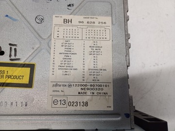 CHEVROLET AVEO II 2 T250 05-11 RÁDIO CD AUX 96628256