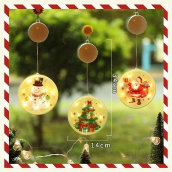 Витраж светодиодный Рождественская елка Светильники на батарейках