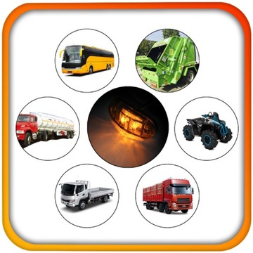 10 светодиодных габаритных фонарей, ОРАНЖЕВЫЙ