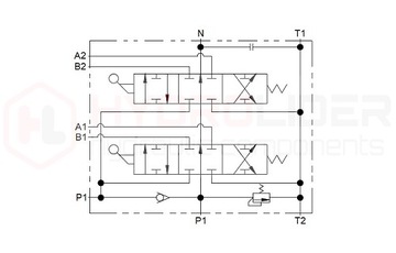 Гидрораспределитель 2-х секционный 40 л/мин 2Р40 оригинальный Hydrolider