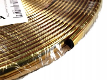 LIŠTA ZDOBENÁ PÁSEK CHROM ZLATÁ 12MM 25M