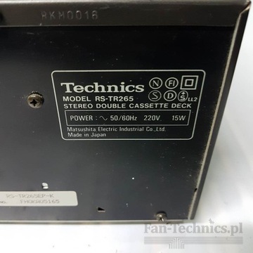 Fan-Technics Tape Deck Technics RS-TR265 Склеплодзь