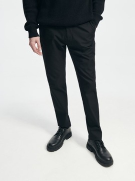 RESERVED spodnie chino slim fit czarne męskie 32