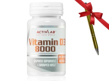 ACTIVLAB Vitamin D3 8000 odporność mocne kości i zęby 200 tabletek