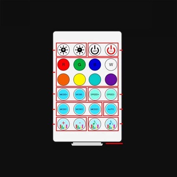 Światłowód do Samochodu Oświetlenie Ambient LED RGB 1,1m APKA+PILOT ZESTAW