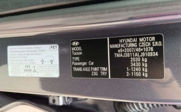 Hyundai Tucson III SUV Facelifting 1.6 GDi 132KM 2020 Hyundai Tucson 2020R Bezwypadkowy Klima, Alu, Kamera, Zarejestrowany w PL,, zdjęcie 37
