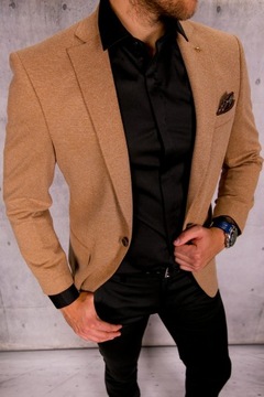 Modna marynarka męska camel rozm. 50 M