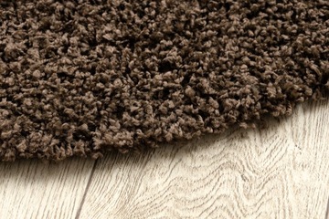 КОВР SOFFI лохматый КРУГ толщиной 120 см КОРИЧНЕВЫЙ #AF217