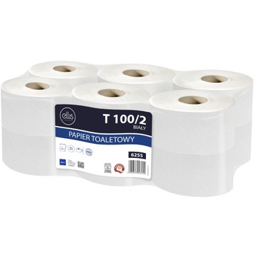 Papier toaletowy biały 100m 2w(12 sztuk) celuloza