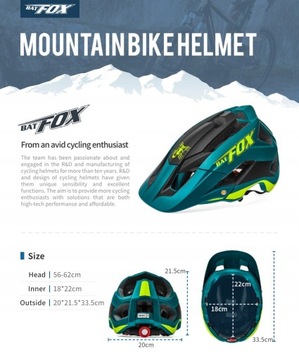 Kask rowerowy rower górski w jednym kawałku