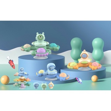 ДЕТСКИЙ СПИННЕР С ПРИСОСКОЙ СЕНСОРНАЯ ИГРУШКА ДЛЯ ВАННЫ 3 ШТ.