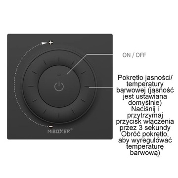 MIBOXER MILIGHT ПАНЕЛЬ ДИСТАНЦИОННОГО CCT БЕЛЫЙ K3 С МАГНИТОМ