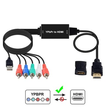 Кабель-переходник RCA RGB YPbPr в HDMI