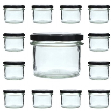 Słoik 235ml NA PRZETWORY DŻEM 12 SZT+ZAKRĘTKI