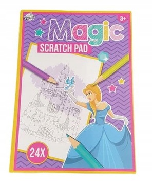 Magiczny blok kolorowanka zdrapka zamek
