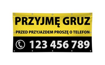 PRZYJMĘ GRUZ - baner reklamowy 2x1m