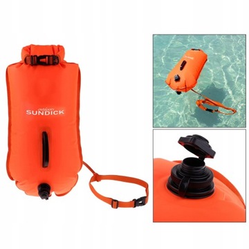 Плавающий плавучий мешок с хорошо видимым буем.