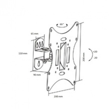 КРЕПЛЕНИЕ RAMT ACV-30 ART ДЛЯ LED/ЖК-ТВ 13–42 дюйма, 30 кг ART RAMT ACV-30