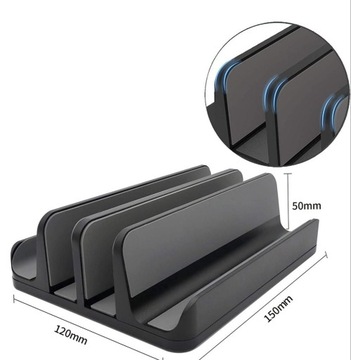 Алюминиевая подставка СЕРЫЙ VAZIO для ноутбука MacBook Tablet iPad 4 СЛОТА (N17-4-G)