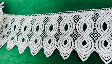 GIPIURA WZÓR ORNAMENT BIAŁA KRONKA FIRANA DEKORACJA DOMU FAJNY STYL NOWOŚĆ