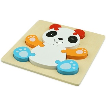 ДЕРЕВЯННАЯ КРАСОЧНАЯ ПАНДА-ПАЗЗЛ