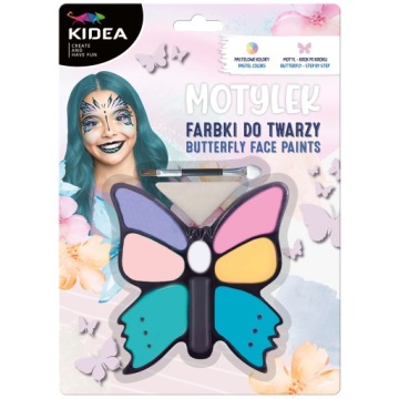 Фарби для аквагриму Набір Метелик 8 кольорів KIDEA (FDTM8KKA)