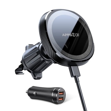 A374. APPS2Car Uchwyt samochodowy Magsafe z funkcją ładowania 15W