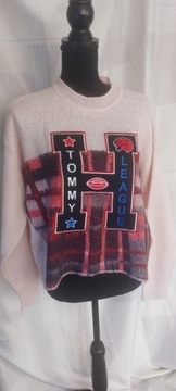 TOMMY HILFIGER ITALIAN YARN atrakcyjny sweterek (S-M)