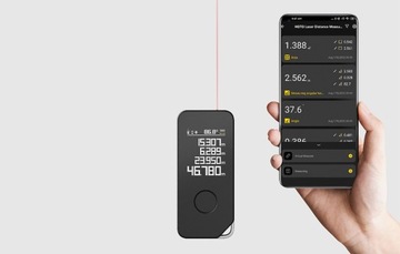 DALMIERZ LASEROWY MIERNIK ODLEGŁOŚCI HOTO CYFROWY 50M WYŚWIETLACZ BLUETOOTH