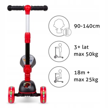 Самокат-балансир Kidwell Rimba 2в1 со светодиодной подсветкой
