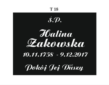 TABLICA NAGROBKOWA NA GRÓB TABLICA z napisem