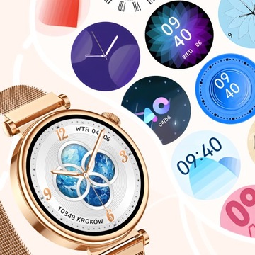 Zegarek Smartwatch damski 3 Paski Rozmowy PL Menu Ciśnienie Sms Dla Kobiety